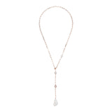 Bronzallure Y Necklace with Forzatina Chain and Pearls