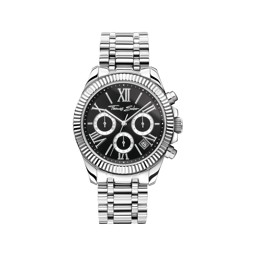 THOMAS SABO Divine Chrono Watch with Dial in Black TWA0396