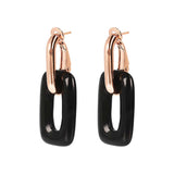 Bronzallure Variegata Black Onyx Link Earrings WSBZ01627.BO