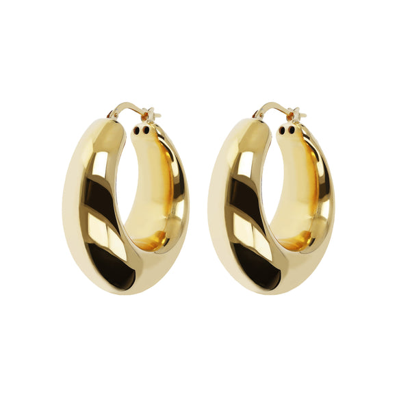 Bronzallure Golden Domed Hoop Earrings| The Jewellery Boutique