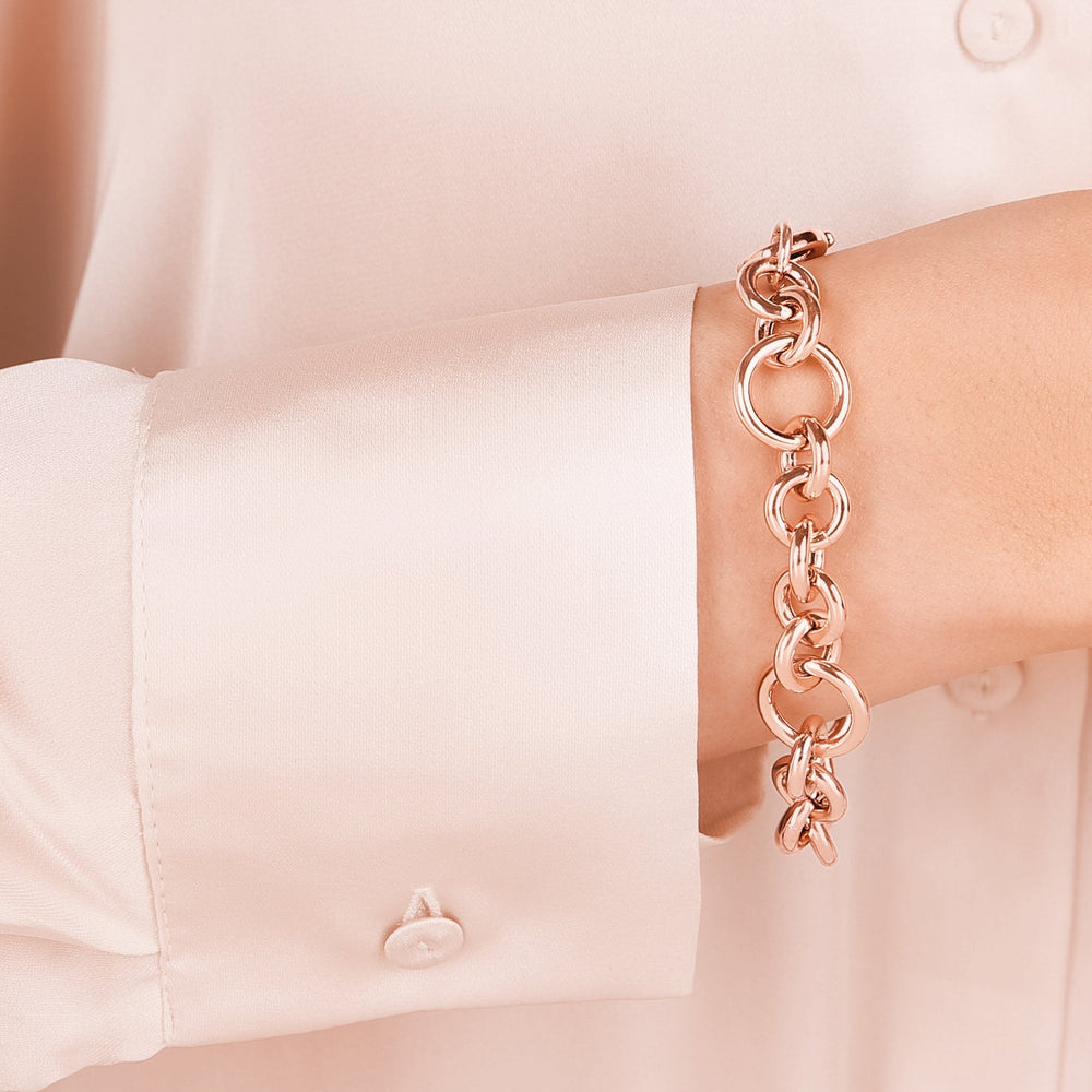 Bronzallure Bracelet with Rolò Chain and Rings