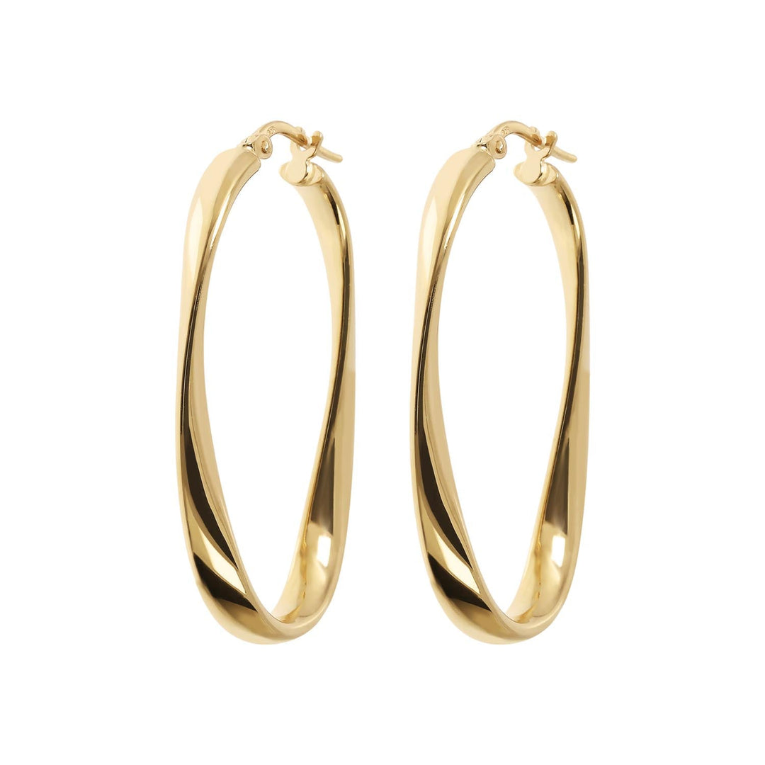 Bronzallure Shiny Twisted Hoop Earrings WSBZ01877Y.Y