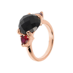 Bronzallure Felicia Black Onyx Ruby Ring WSBZ02017.BO