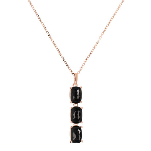 Bronzallure Variegata Black Onyx Pendant Necklace 47cm WSBZ02020.BO