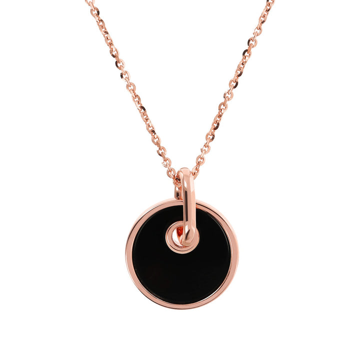 Bronzallure Alba Round Disc Necklace 40.6cm WSBZ02085.BO