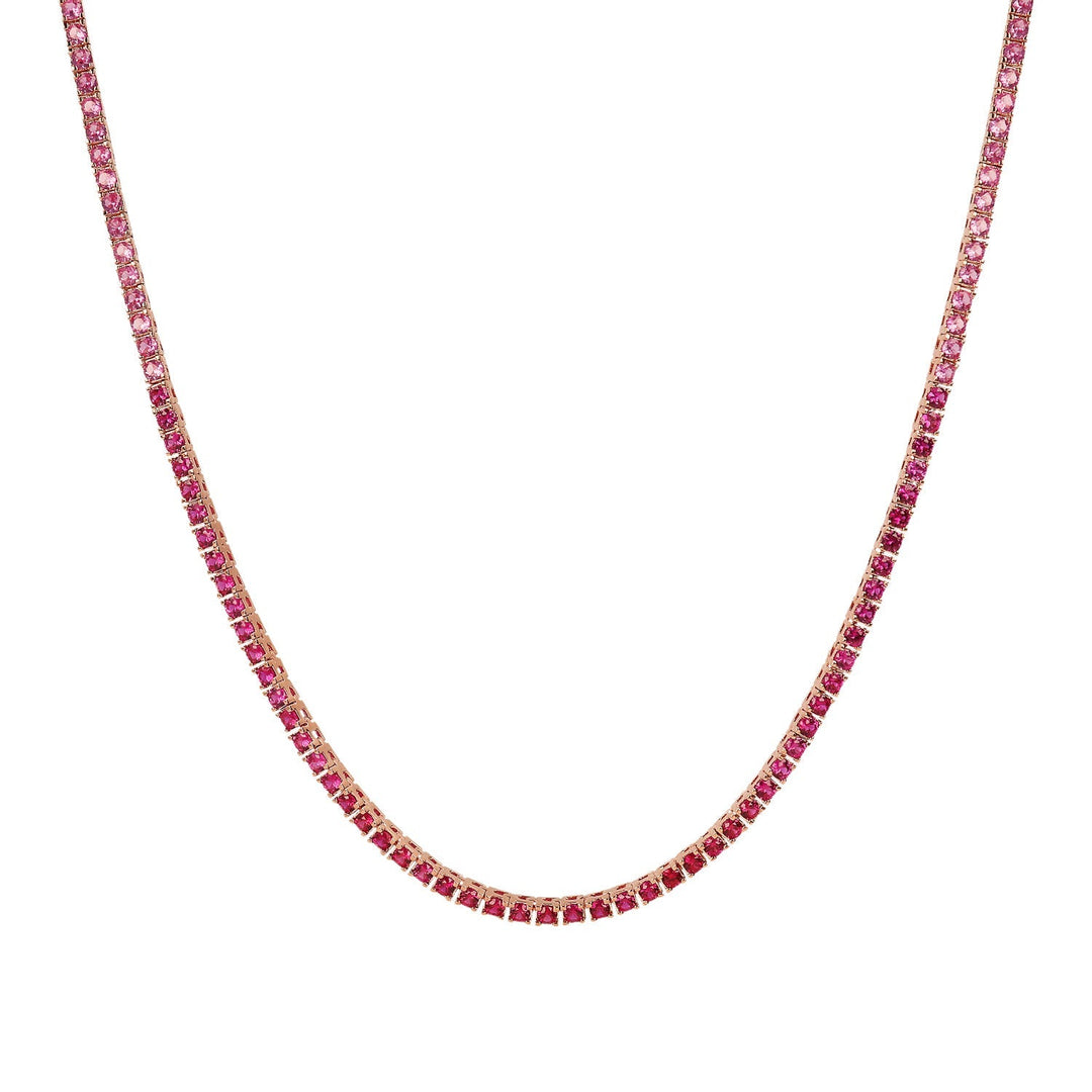 Bronzallure Miss Cubic Zirconia Necklace 41cm WSBZ02115.MULTIPINK