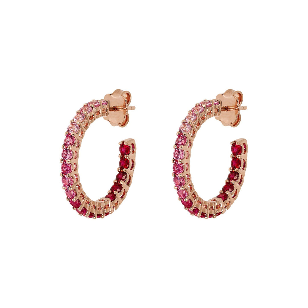 Bronzallure Miss Cubic Zirconia Hoop Studs WSBZ02119.ROSE