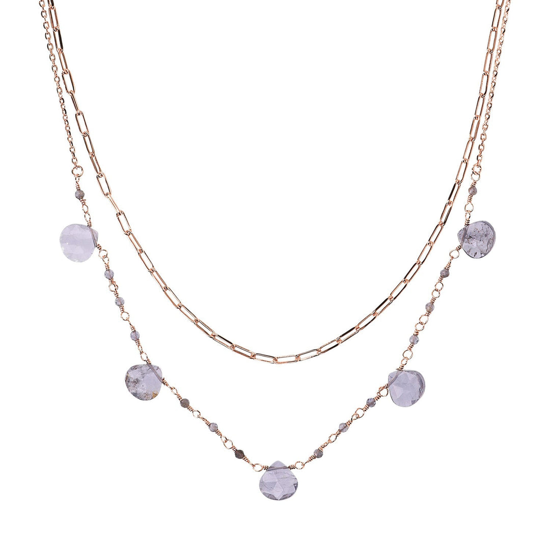 Bronzallure Variegata Multi Iolite Necklace WSBZ02121.IO