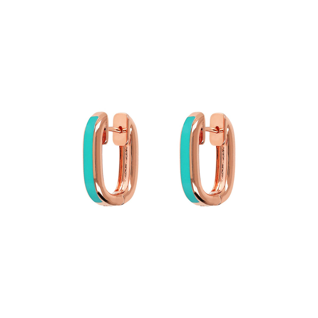 Bronzallure Miss Enamel Oval Hoop Earrings WSBZ02122.TIFFANY