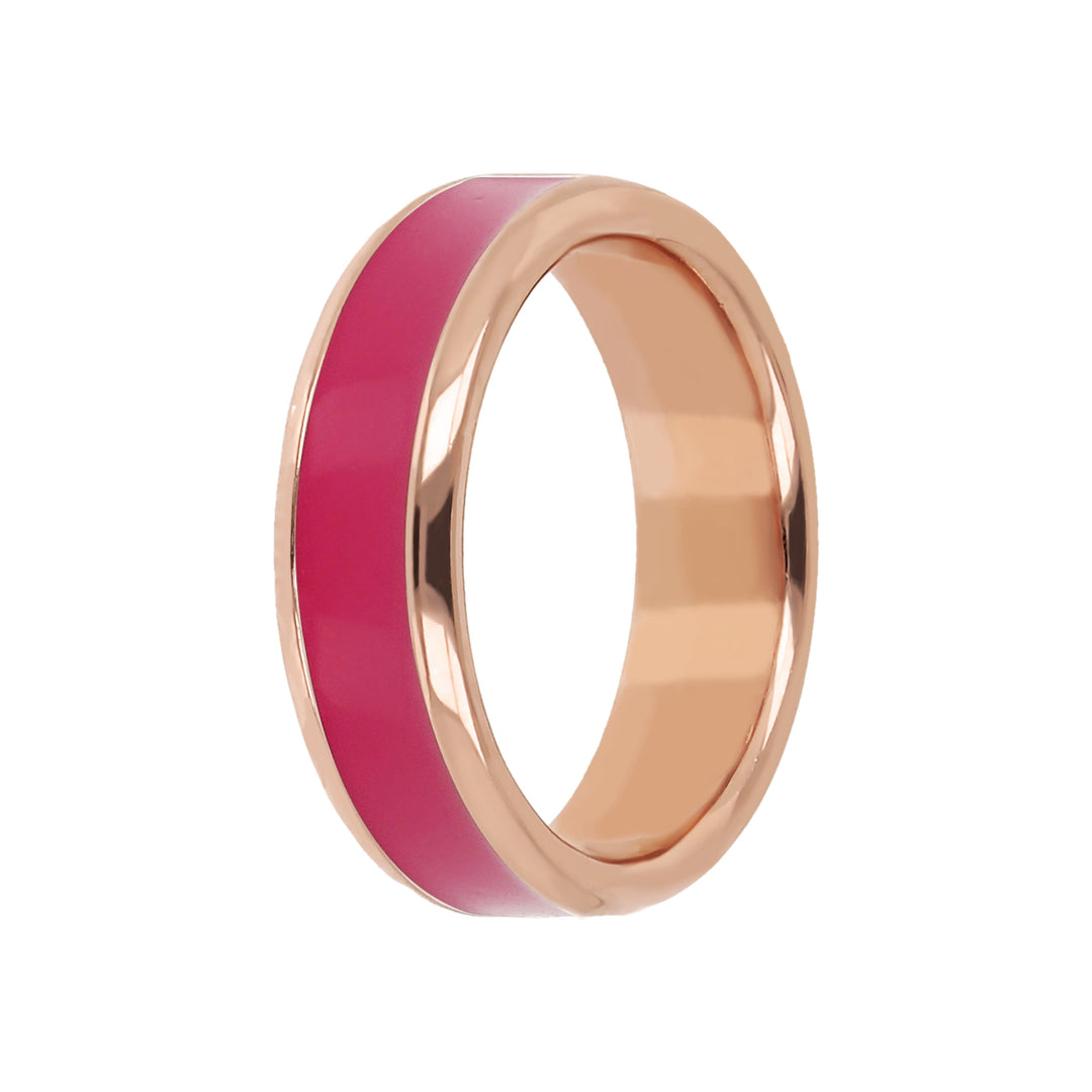 Bronzallure Miss Fuchsia Enamel Band Ring WSBZ02123.FUCHSIA