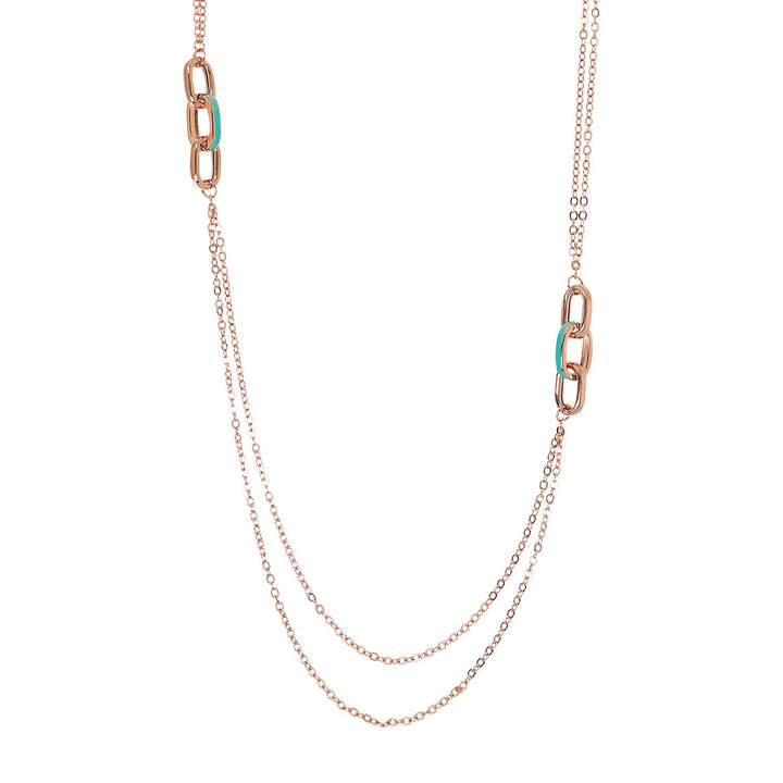 Bronzallure Miss Enamel Oval Necklace 91.4cm WSBZ02124.TIFFANY