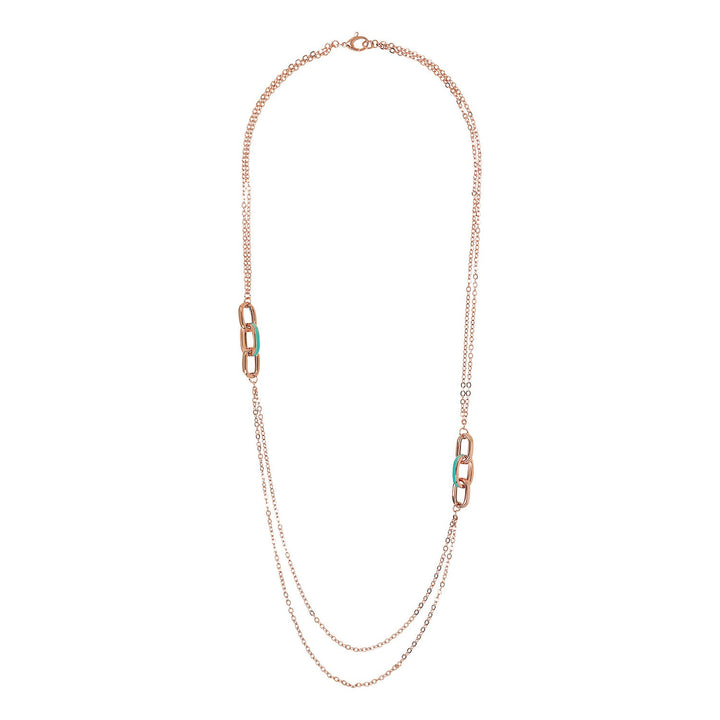 Bronzallure Miss Enamel Oval Necklace 91.4cm WSBZ02124.TIFFANY