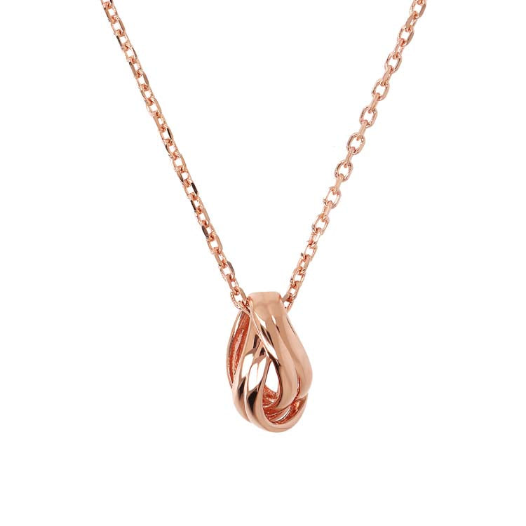 Bronzallure Purezza Forzatina Chain Necklace with Interwoven Drop Pendant WSBZ02155.R