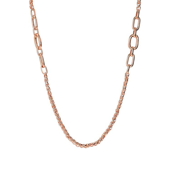 Bronzallure Purezza Long Spiga Chain Necklace and Oval Links WSBZ02171.R