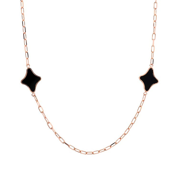 Bronzallure Alba Black Onyx Necklace WSBZ02203.BO