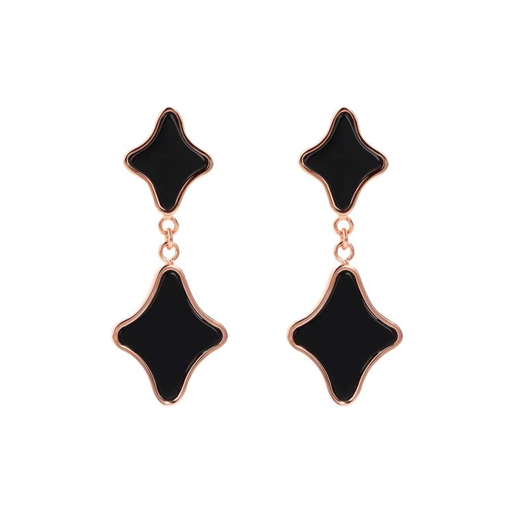 Bronzallure Alba Black Onyx Earrings WSBZ02206.BO