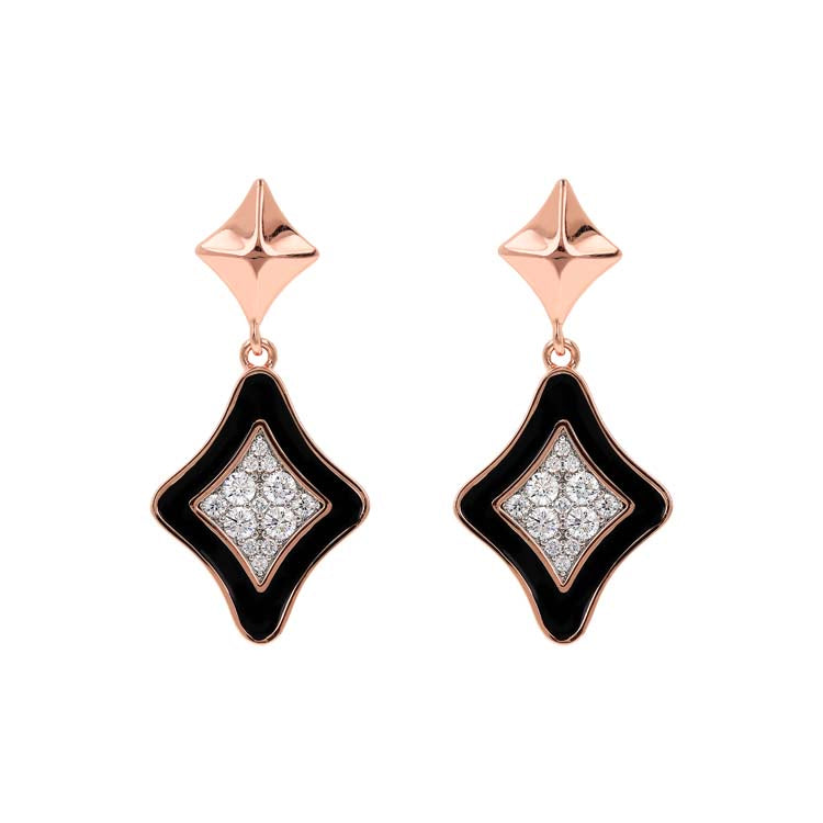 Bronzallure Alba Black Cubic Zirconia Earrings WSBZ02209.BLK-CZ