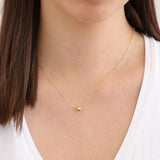 9K Yellow Gold Single Ball Necklace 45cm