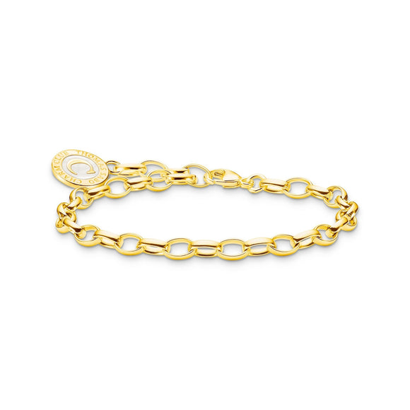 THOMAS SABO Charm Bracelet with Cold Enamel Gold Plated CX0287Y