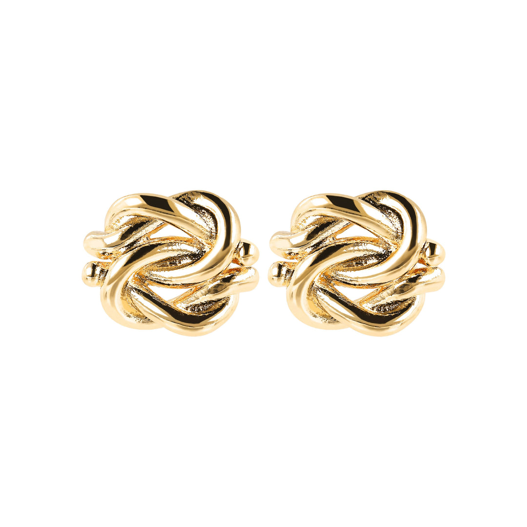 Bronzallure Knot Golden Earrings| The Jewellery Boutique