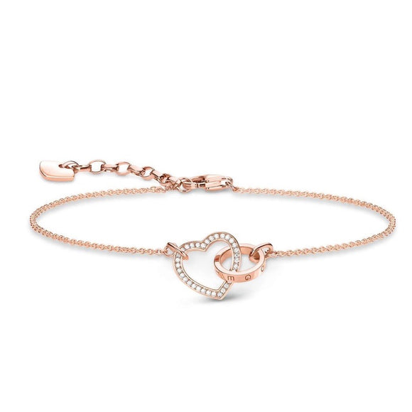 Thomas Sabo Jewellery Bracelet Together Forever Heart Rose Gold TA1730CZR