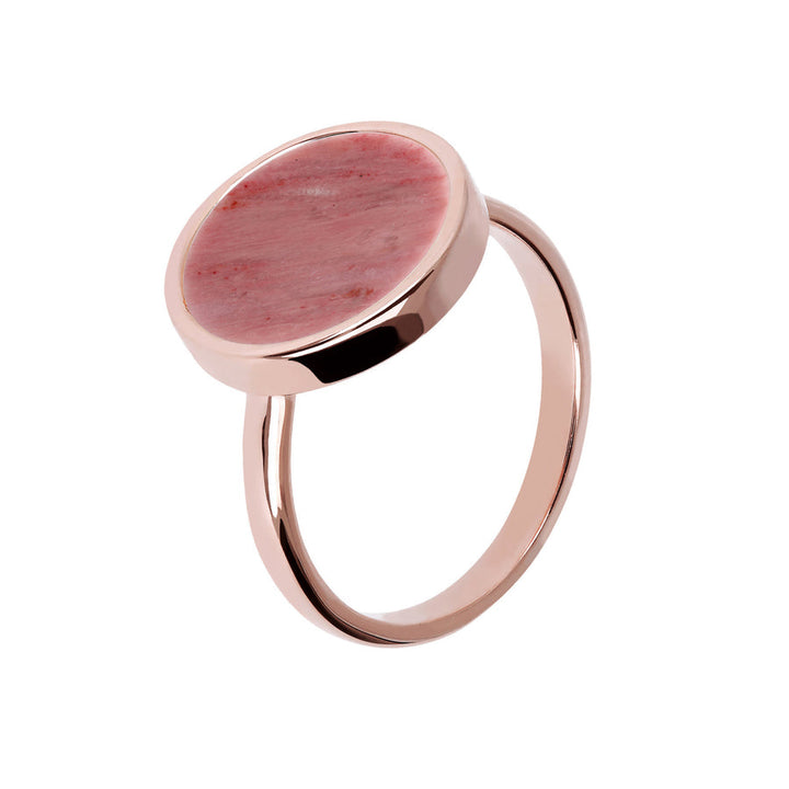 Bronzallure Alba Disc Stone Ring Red Fossil Wood WSBZ00904.RDW