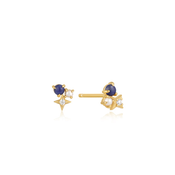 Ania Haie Gold Lapis Star Stud Earrings E039-01G-L