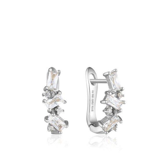 Ania Haie Glow Getter Cluster Huggie Earrings Silver E018-03H
