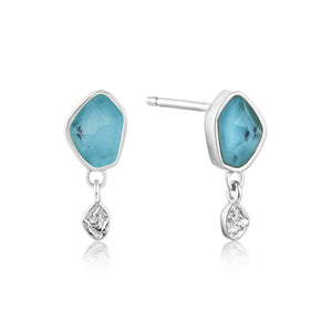 Ania Haie Mineral Glow Turquoise Drop Stud Earrings E014-01H