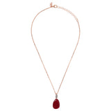 Bronzallure Preziosa Necklace with Natural Plum Agate Stone and Cubic Zirconia WSBZ01647.PA