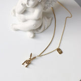 7-Degrees Exclusive Design Stainless Steel Necklace "Bunny" 7CSTNK04