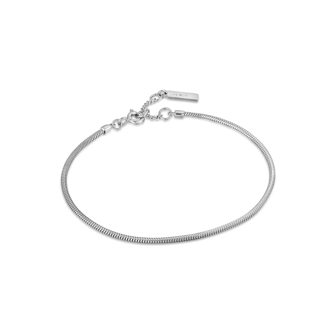 Ania Haie Silver Snake Chain 16.5-18.5cm Bracelet B038-02H