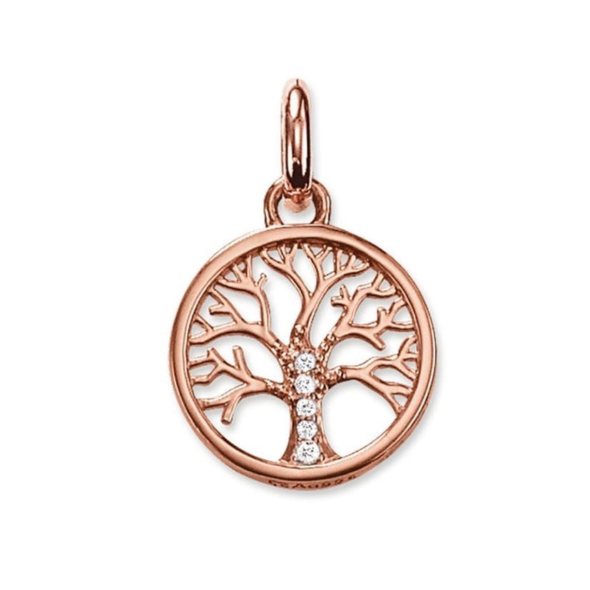 Thomas Sabo Jewellery Pendant Tree Rose Gold