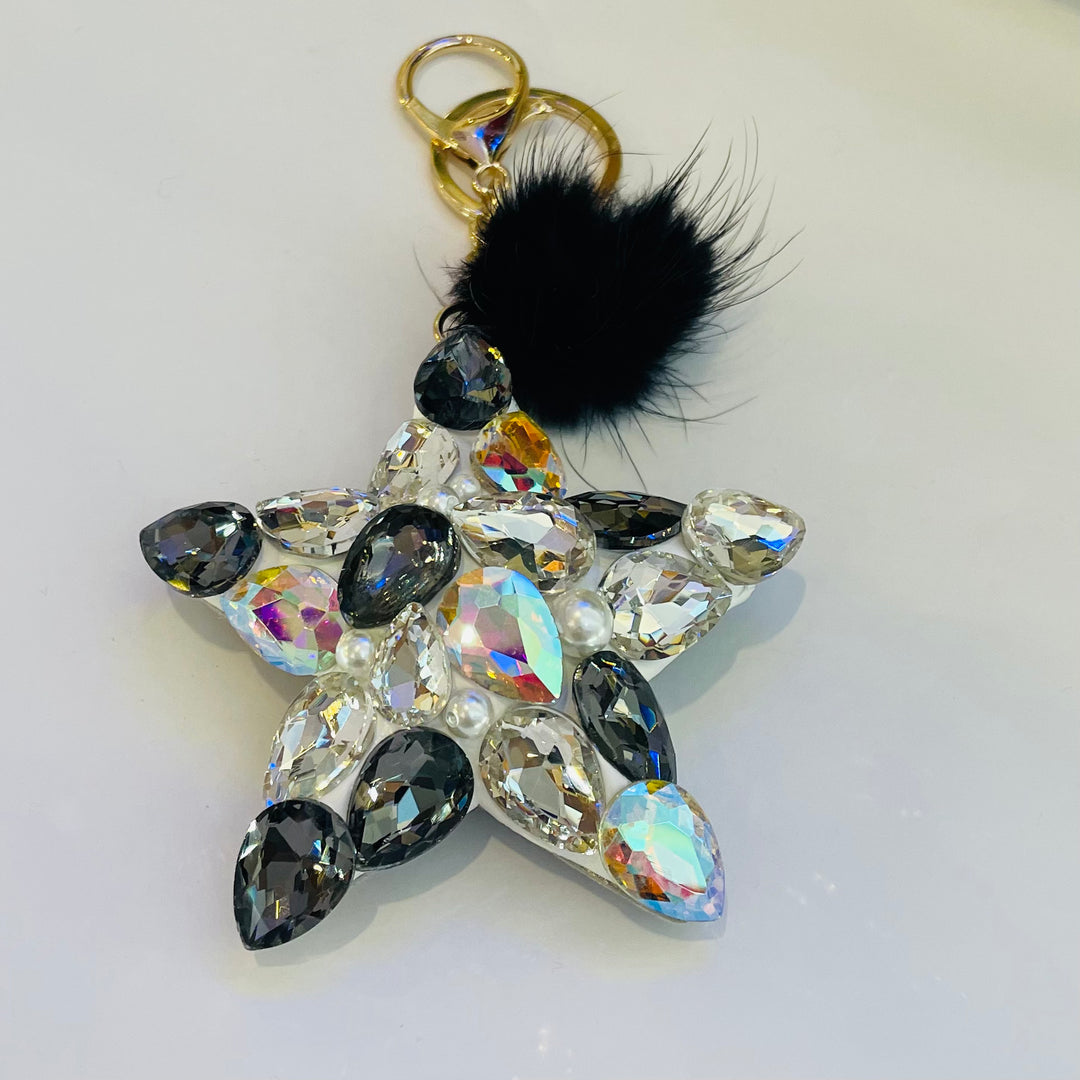 7-Degrees Accessories Keyring Crystal Star  7CKRCS