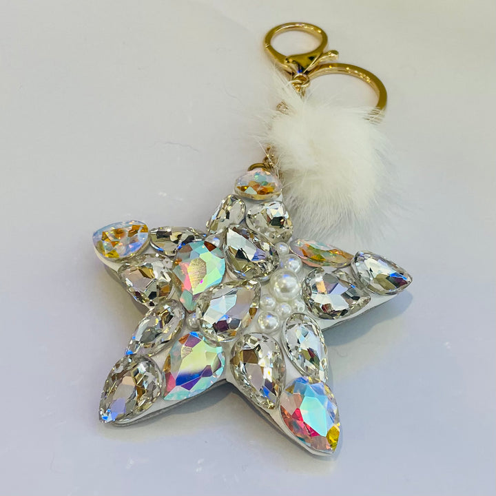 7-Degrees Accessories Keyring Crystal Star  7CKRCS