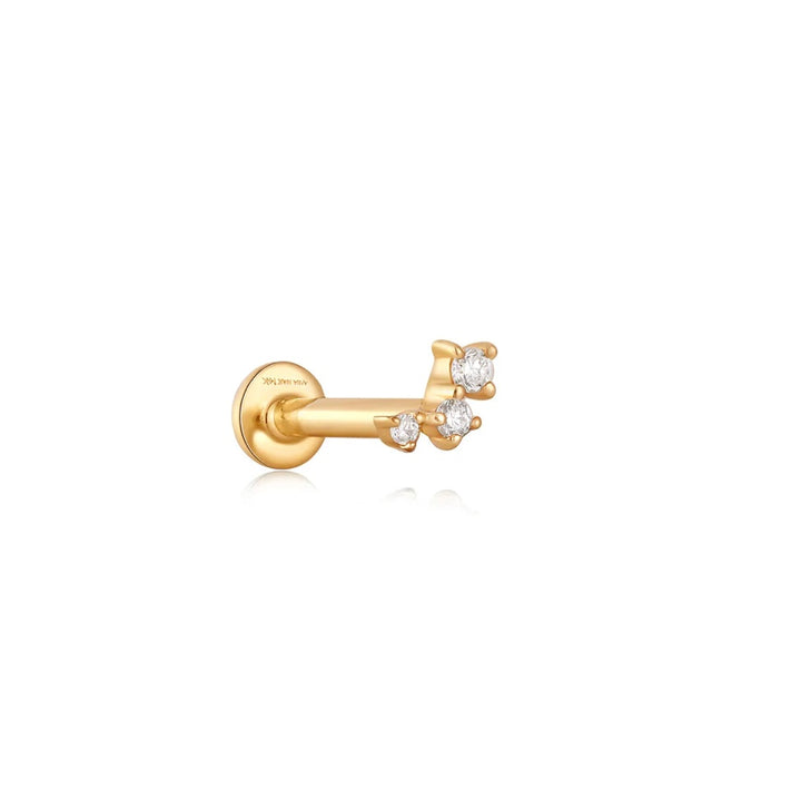 Ania Haie 14kt Gold Stargazer Triple Natural Diamond Single Labret Earring EAU002-01YG