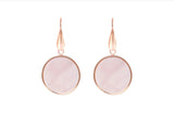 Bronzallure Alba Stone Mini Disc Earrings Pink Mother of Pearl WSBZ00712.PM