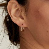 Ania Haie 14kt Gold Stargazer Natural Diamond Hoop Earrings EAU002-05YG