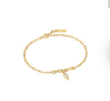 Ania Haie Dance ‘Til Dawn Sparkle Drop Pendant Chunky Chain Bracelet B041-01G-W