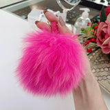 7-Degrees Accessories Pompom Bag Charm and Keyrings Large - 7CKRPPL