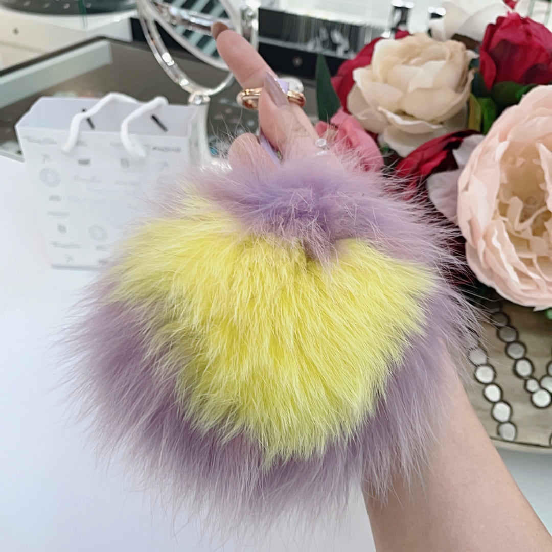 7-Degrees Accessories Pompom Bag Charm and Keyrings Large - 7CKRPPL