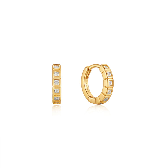 Ania Haie Gold Glam Huggie Hoop Earrings E037-05G