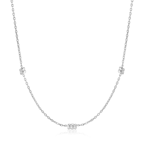 Ania Haie Silver Smooth Twist Chain 40-45cm Necklace N038-02H