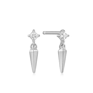 Ania Haie Dance Til Dawn Silver Sparkle Spike Stud Earrings E041-03H-W