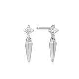 Ania Haie Dance Til Dawn Silver Sparkle Spike Stud Earrings E041-03H-W