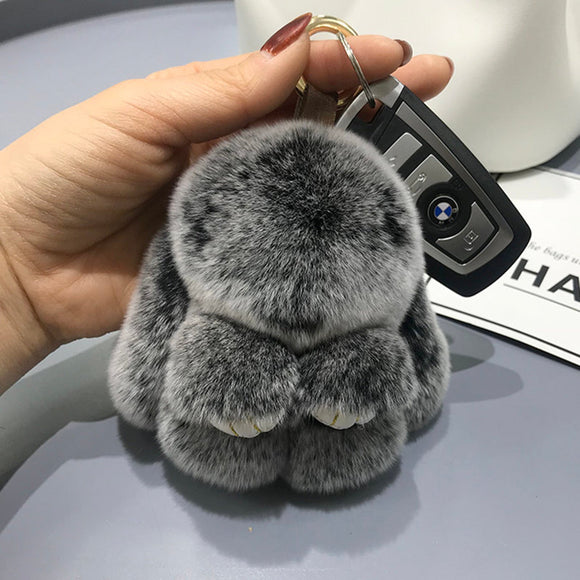 7-Degrees Accessories Plush Bunny Keyring and Bag Charm Small - 7CKRBNS