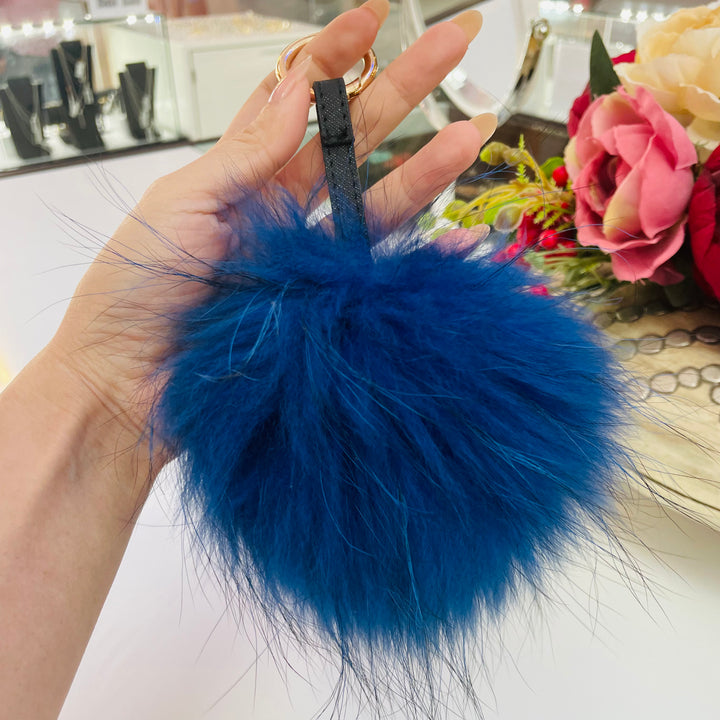 7-Degrees Accessories Pompom Bag Charm and Keyrings Large - 7CKRPPL