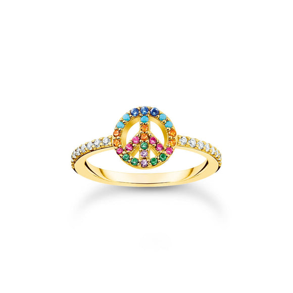 Thomas Sabo Charming Ring Peace with Colourful Stones Gold TR2373MY