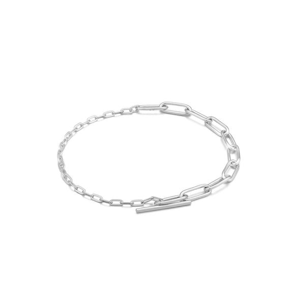 Ania Haie Chain Reaction Mixed Link T-Bar Bracelet B021-02H