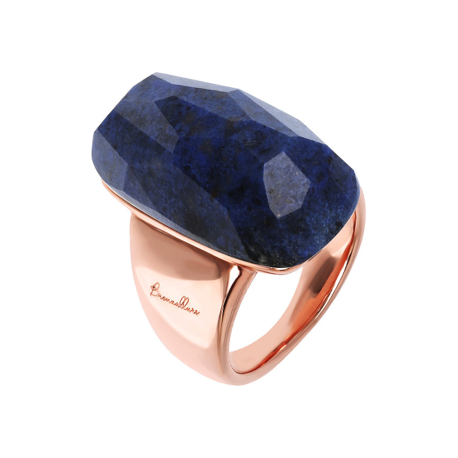 Bronzallure Incanto Scrabble Ring with Natural Dumortierite Stone WSBZ01863.DUM